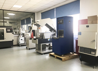 Laboratoire d'asphalte. pour la préparation des échantillons