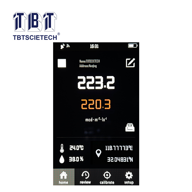 Rétroréflectomètre pour les marques routières