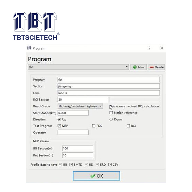 Profiler de surface routière (RSP) 